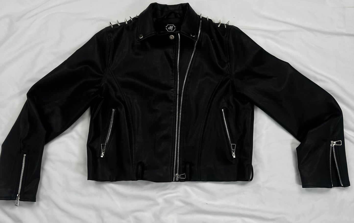 DIF MIDNIGHT ICON LEATHER JACKET (WITH SPIKES)