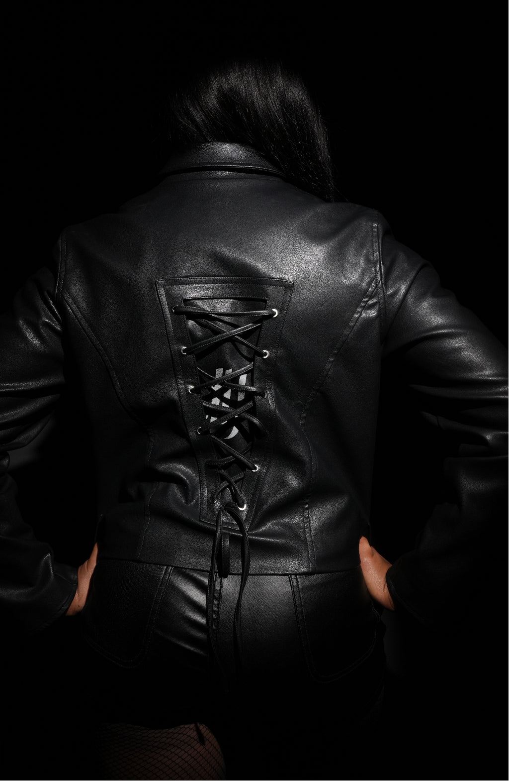 DIF MIDNIGHT ICON LEATHER JACKET (WITH SPIKES)